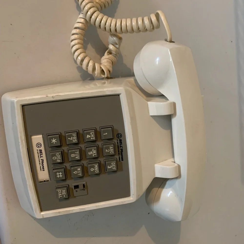 White Corded Telephone